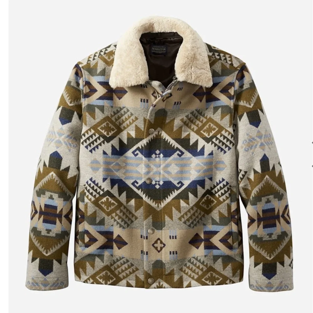 PENDLETON SILVERTON JOURNEY WEST SHEARLING BLANKET COAT Men SMALL, Women MEDIUM - Picture 1 of 9